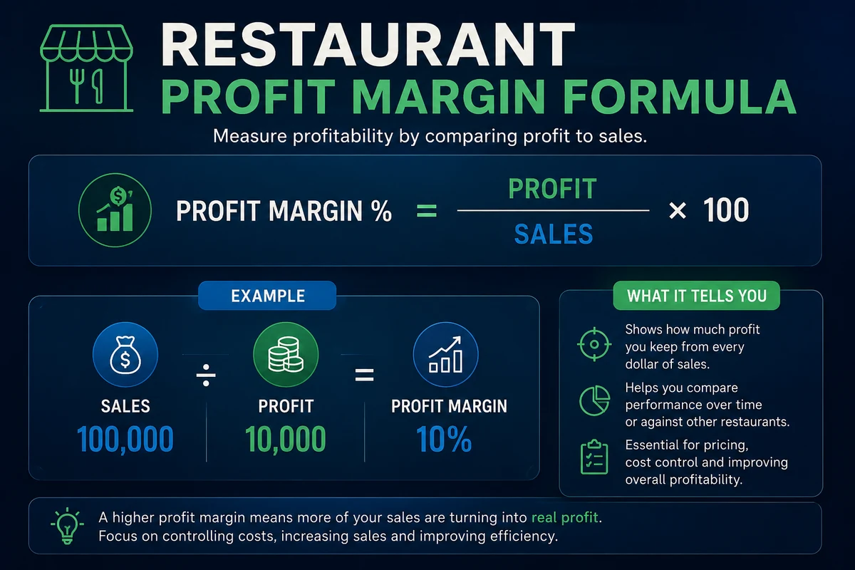 Restaurant profit margin formula example